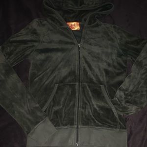 olive green juicy couture - velour zip up